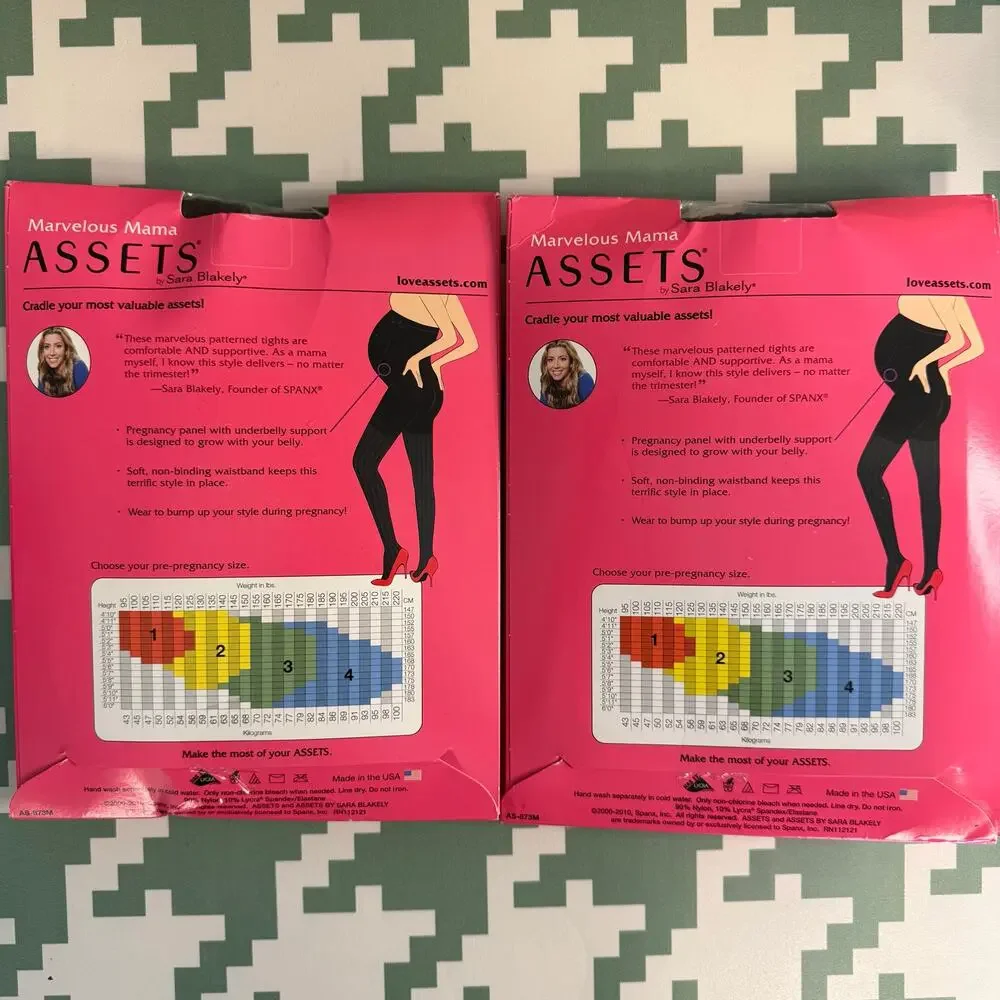 Spanx Maternity Tights Pantyhose Hosiery Textured Stripe Black Size 3 & 4 NWT